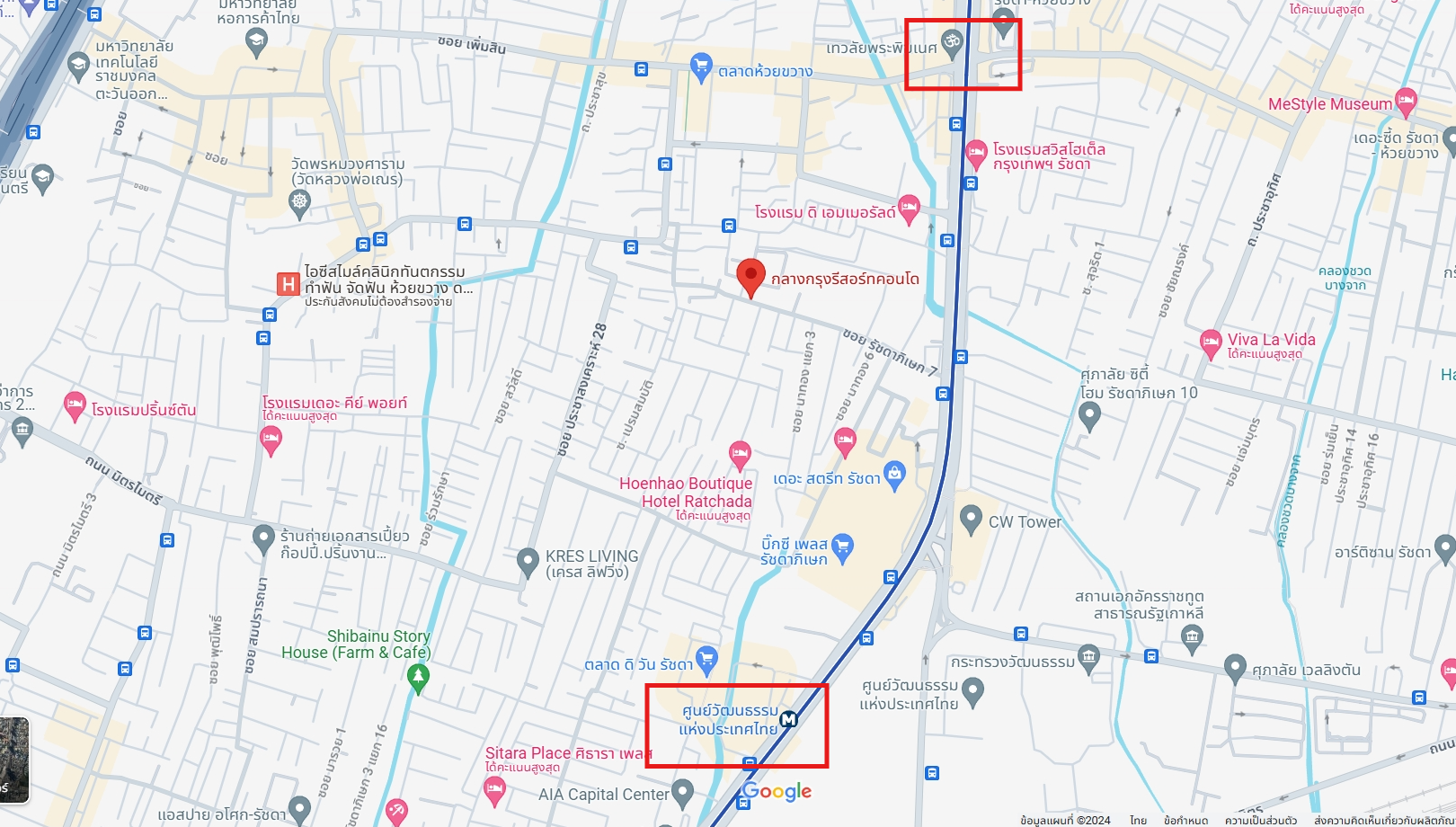 ปล่อยเช่าคอนโด Baan Klang Krung Resort (บ้าน กลางกรุง รีสอร์ท) รัชดาซอย 7 - 1ห้องนอน 1ห้องน้ำ 1ห้องนั่งเล่น - ใกล้ MRT ห้วยขวาง ศูนย์วัฒนธรรม - ขนาดห้อง 63.5 ตรม. ชั้น 8 ตึก A2