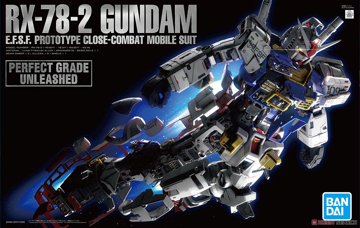 Bandai PG 1/60 Unleashed RX-78-2 Gundam (Gundam Model Kits) 4573102607652