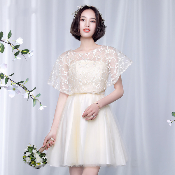 kudapy ชุดราตรีสั้นผ้าซาตินสีชมพูโอรส/สีม่วง/สีครีม ชุดเดรสเกาะอก+ผ้าคลุมลายดอก ทรงสวยมากๆ