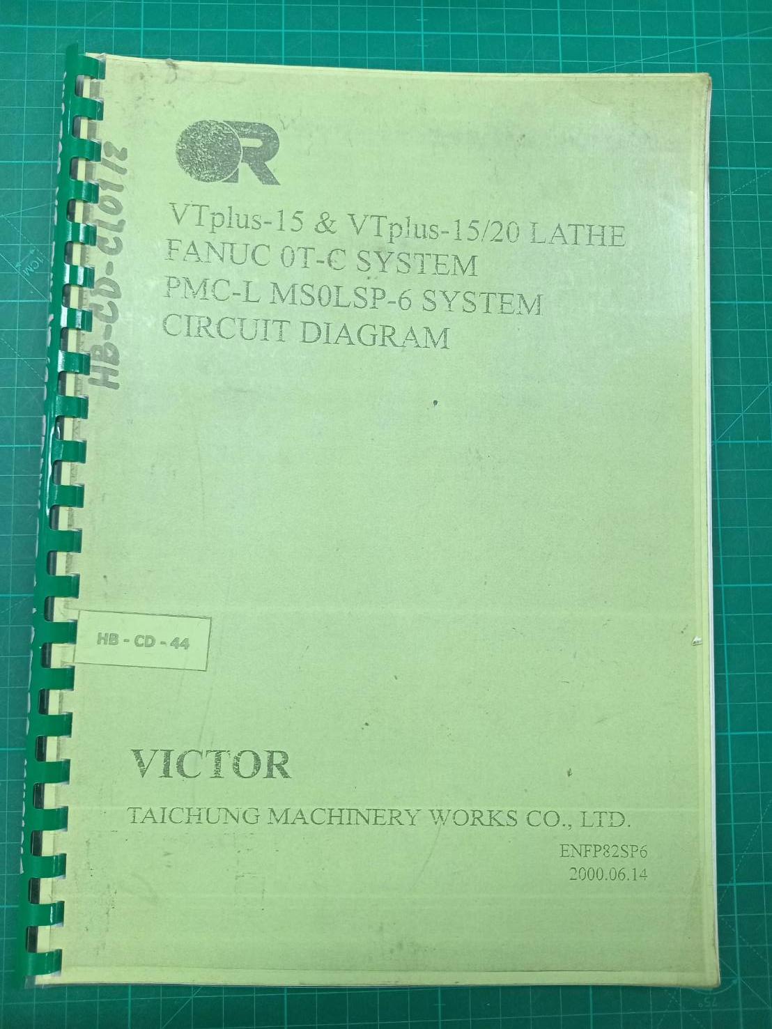 VICTOR VTPLUS-15/20 FANUC OT-C LADDER WIRING DIAGRAM
