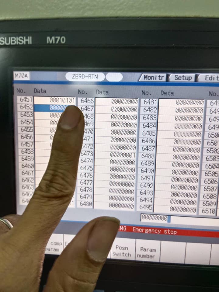 งาน SERVICE CNC MITSUBISHI M70 แก้ปัญหา ALARM EXT.INTERLOCK