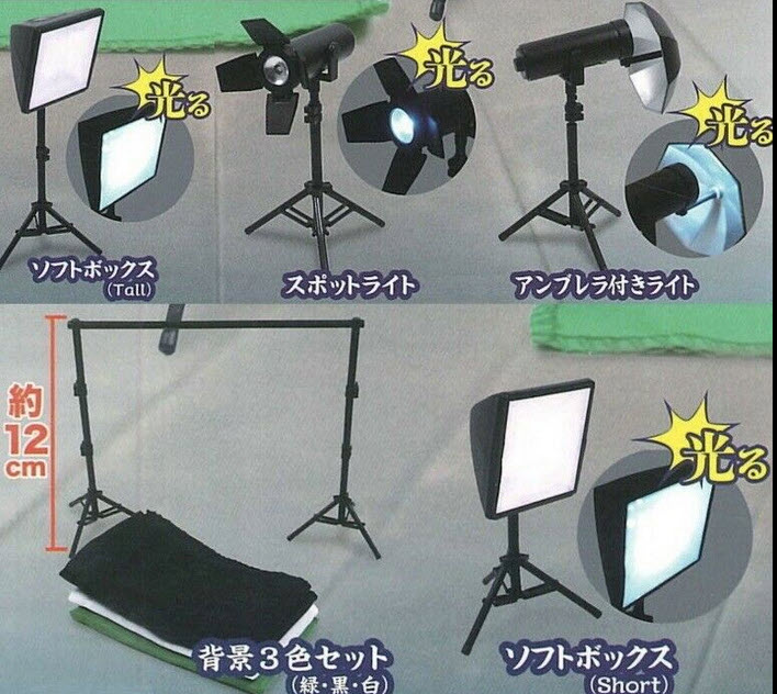 4580575882356 gasha Miniature shooting equipment 5 types (ฉากถ่ายรูป ไม่มีหมีครับ )