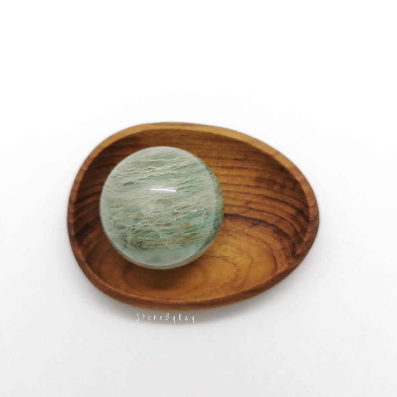 หินกรีนเพรสแจสเปอร์ลูกกลม Green Prase Jasper Ball