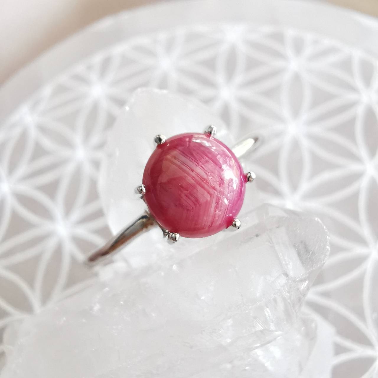แหวนเงินพลอยทับทิม Ruby