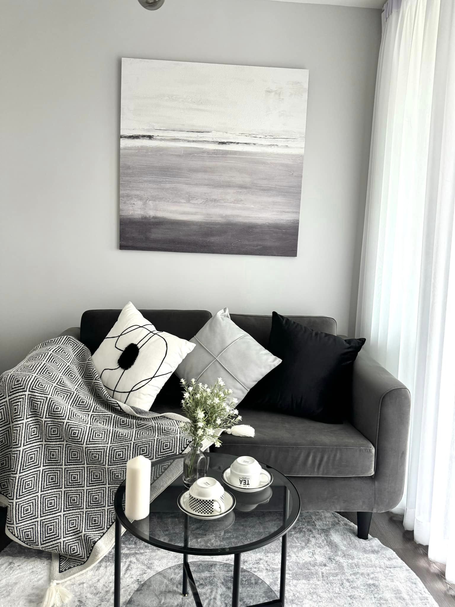 ปล่อยเช่าคอนโด The Base Park East Sukhumvit 77 (เดอะ เบส พาร์คอีสท์ สุขุมวิท 77) - ห้องตกแต่งใหม่เครื่องใช้ไฟฟ้าใหม่ 1ห้องนอน 1ห้องครัว 1ห้องน้ำ 1ห้องนั่งเล่น - ใกล้ BTS อ่อนนุช - ขนาดห้อง 31 ตรม. ชั้น 6 ทิศตะวันออก