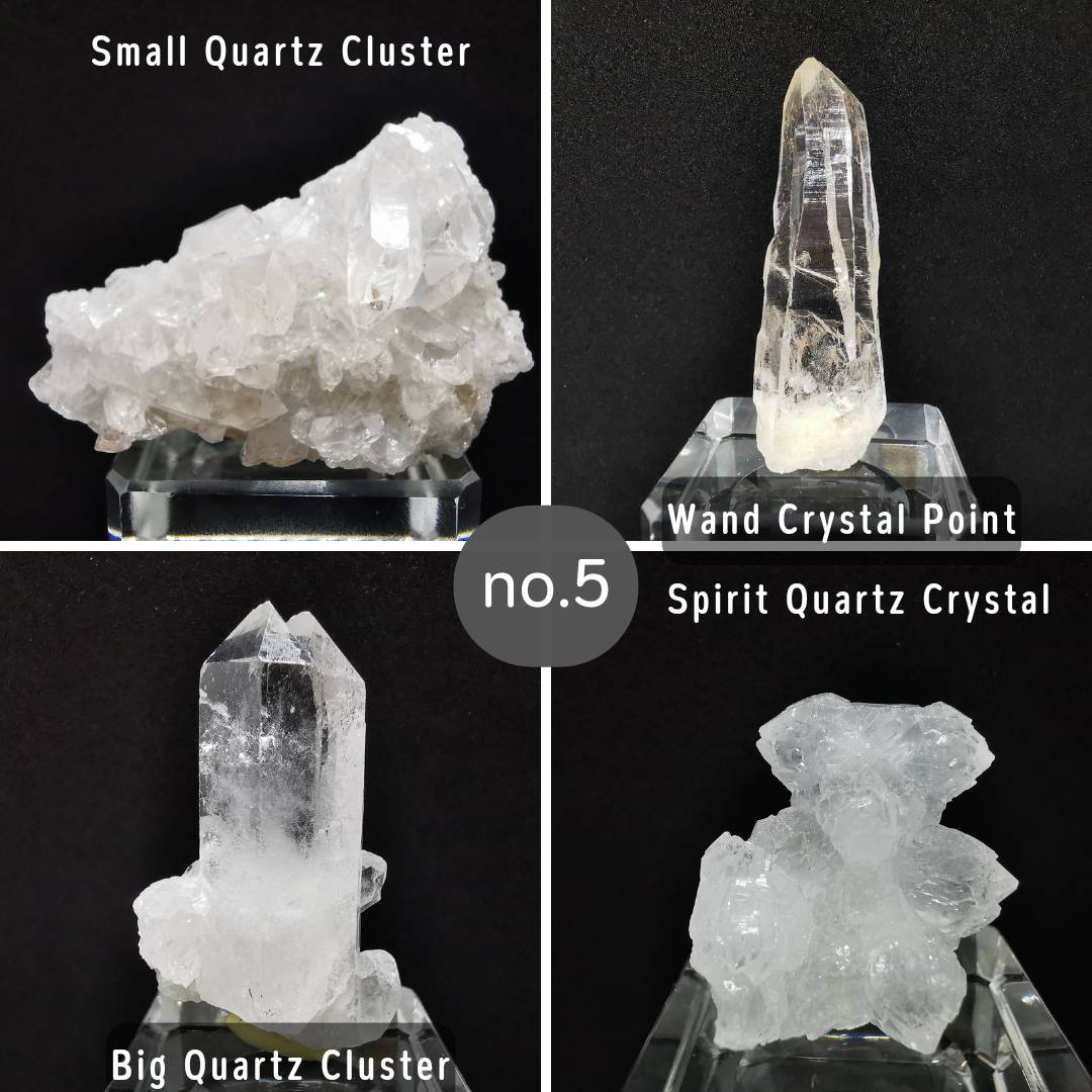ชุดหินคริสตัลควอตซ์4ชนิด (4 of a Kind Natural Quartz Collection)