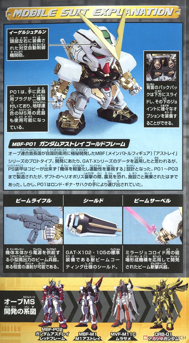 Bandai 4573102579904 sd299 astray gold frame