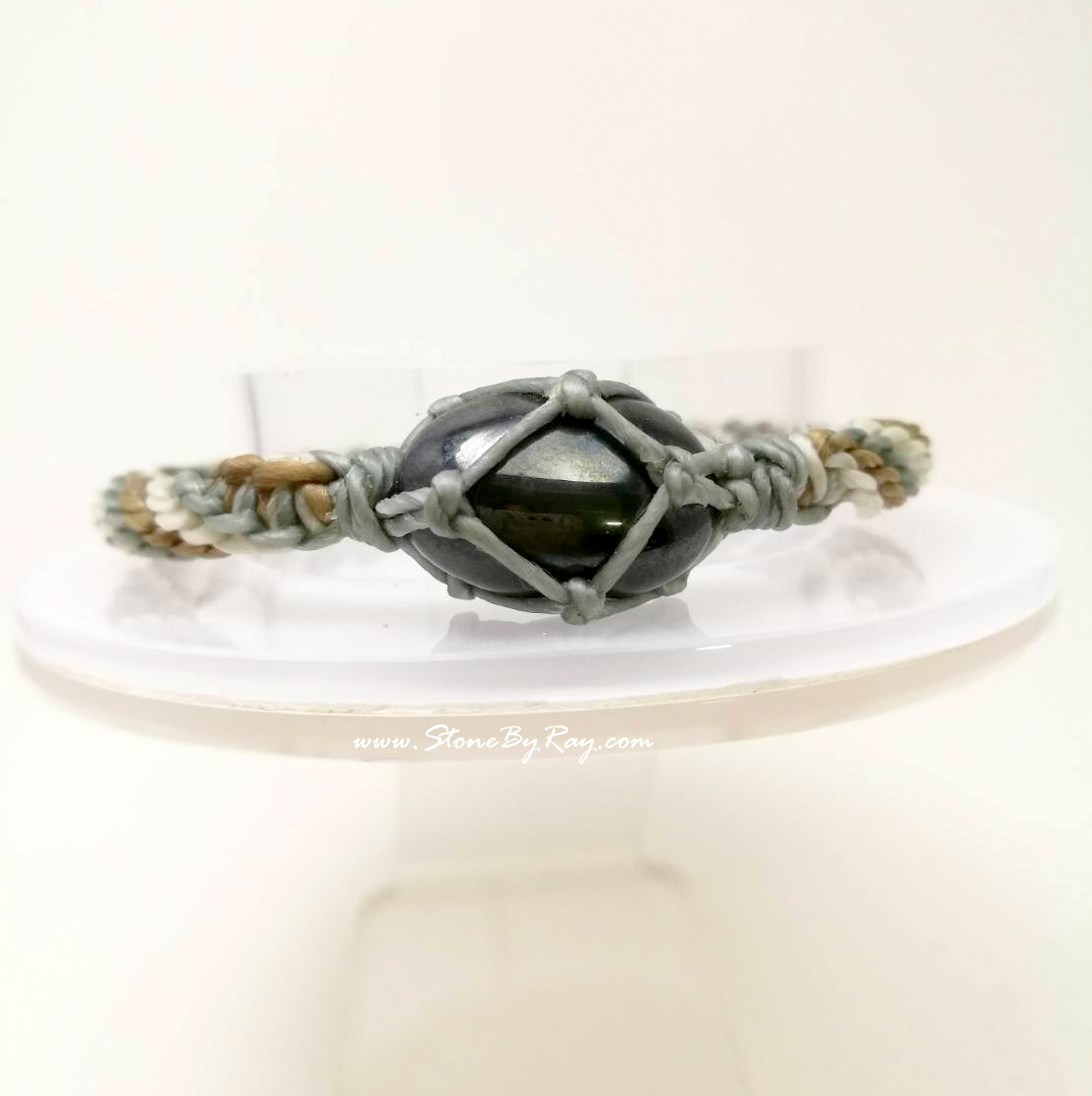 สร้อยข้อมือเชือกถักหินเฮมาไทต์ (Hematite)