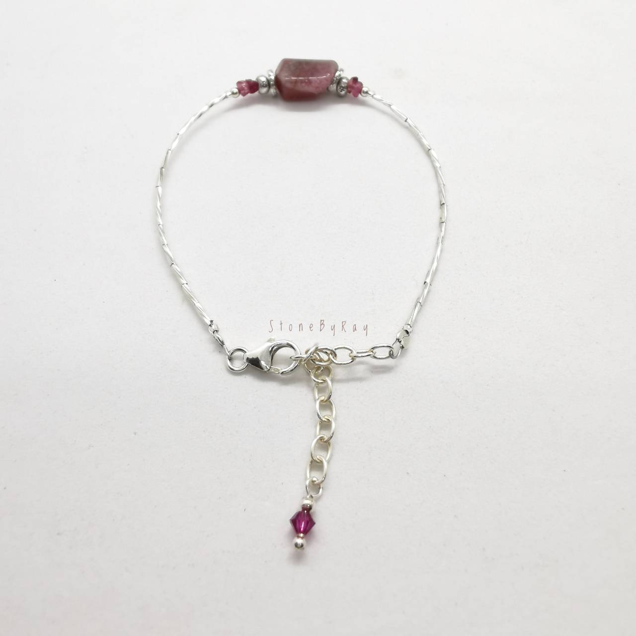 สร้อยข้อมือเงินหินทัวมาลีน Tourmaline