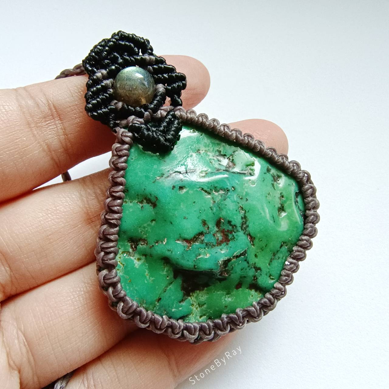 สร้อยคอเชือกถักจี้หินเทอร์ควอยส์ Turquoise