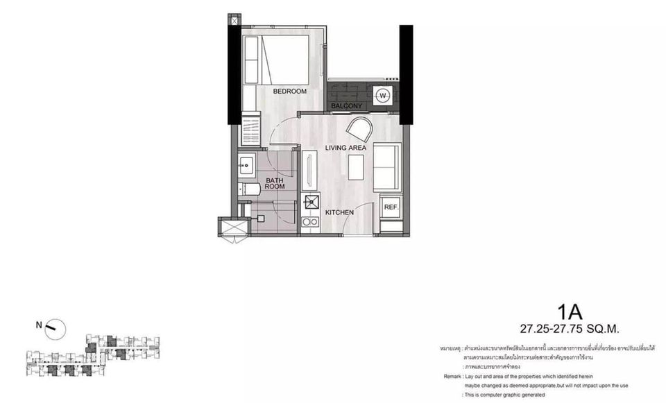 สนใจชมห้องติดต่อได้เลย Line ID: Smile-easy ปล่อยเช่าคอนโด THE LINE Sukhumvit 101 (เดอะ ไลน์ สุขุมวิท 101) - 1ห้องนอน 1ห้องน้ำ 1ห้องนั่งเล่น - ใกล้ BTS ปุณณวิถี - ขนาดห้อง 28 ตรม. ชั้น 25