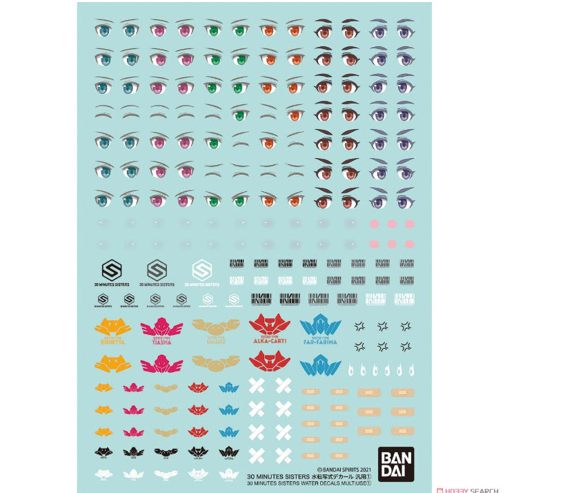 Bandai4573102637130 30 minutes sisters water decals MULTIUSE 1 (30MS)