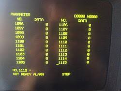 CNC PARAMETER LIST 2018