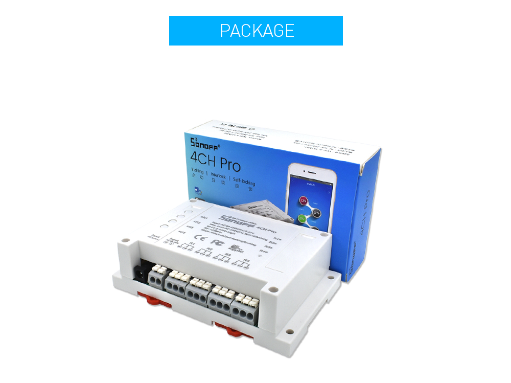 ITEAD Sonoff 4CH Pro สวิตซ์ Wi-FI และ RF 4 ช่อง พร้อม 3 โหมดการทำงาน