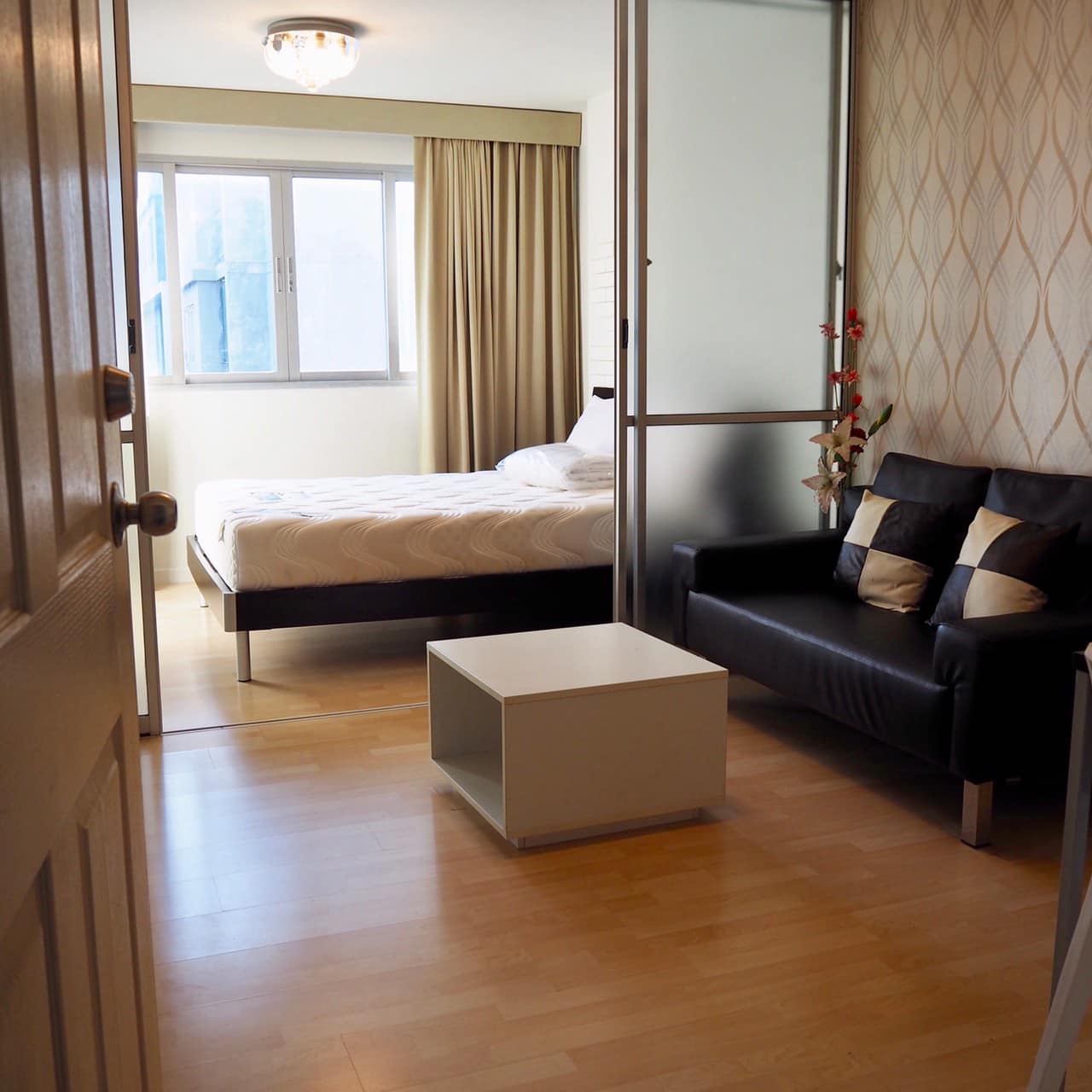 ให้เช่าคอนโด dcondo Ram Intra (ดีคอนโด รามอินทรา) - โซนพื้นที่ MRT มัยลาภ - ห้องแบบ 1ห้องนอน 1ห้องน้ำ - ขนาดห้อง 30 ตรม. ชั้น 6 ตึก D