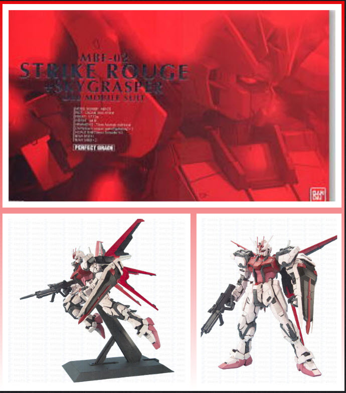 Bandai 4573102642349 PG 1/60 STRIKE ROUGE + SKY GRASPER โมเดลประกอบ