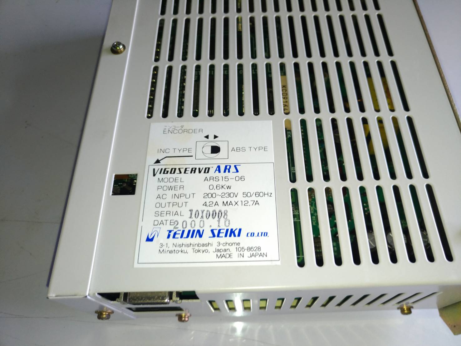 VEGO SERVO ARS ARS15-06 FOR OKUMA CNC