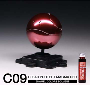(raditz) C09 Clear Protect Magma Red 35ml. (enamel)