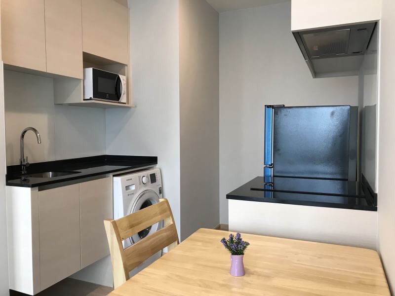 คอนโด Noble Revolve Ratchada (โนเบิล รีวอลฟ์ รัชดา) High Rise โซนพื้นที่ MRT ศูนย์วัฒนธรรม ให้เช่าห้องแบบ 1ห้องนอน 1ห้องน้ำ ขนาดห้อง 26 ตรม. ชั้น 11