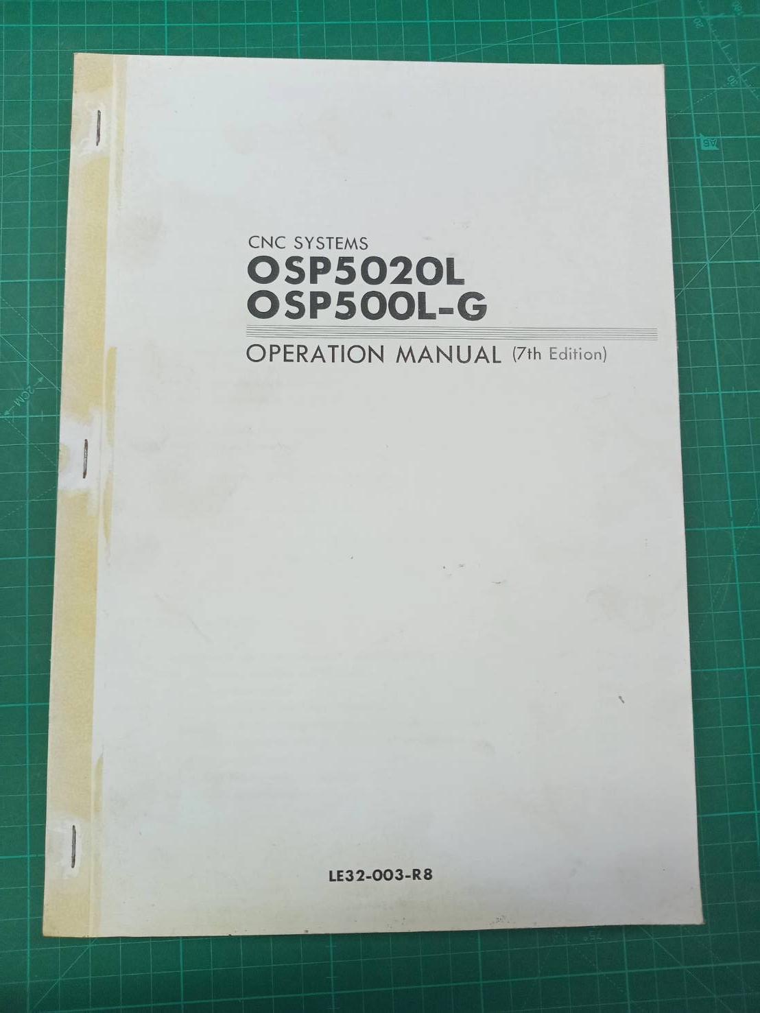 OKUMA OSP5020L,OSP5020L-G OPERATION MANUAL WIRING DIAGRAM