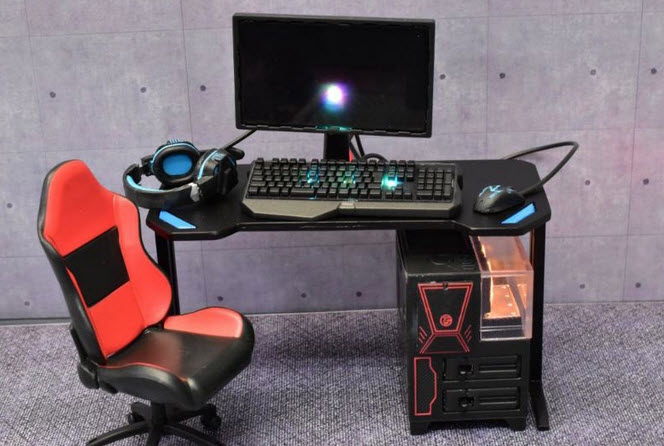 4580575882677 (set 5) gasha computer set ** ไม่มีโต๊ะครับ **-gashapon