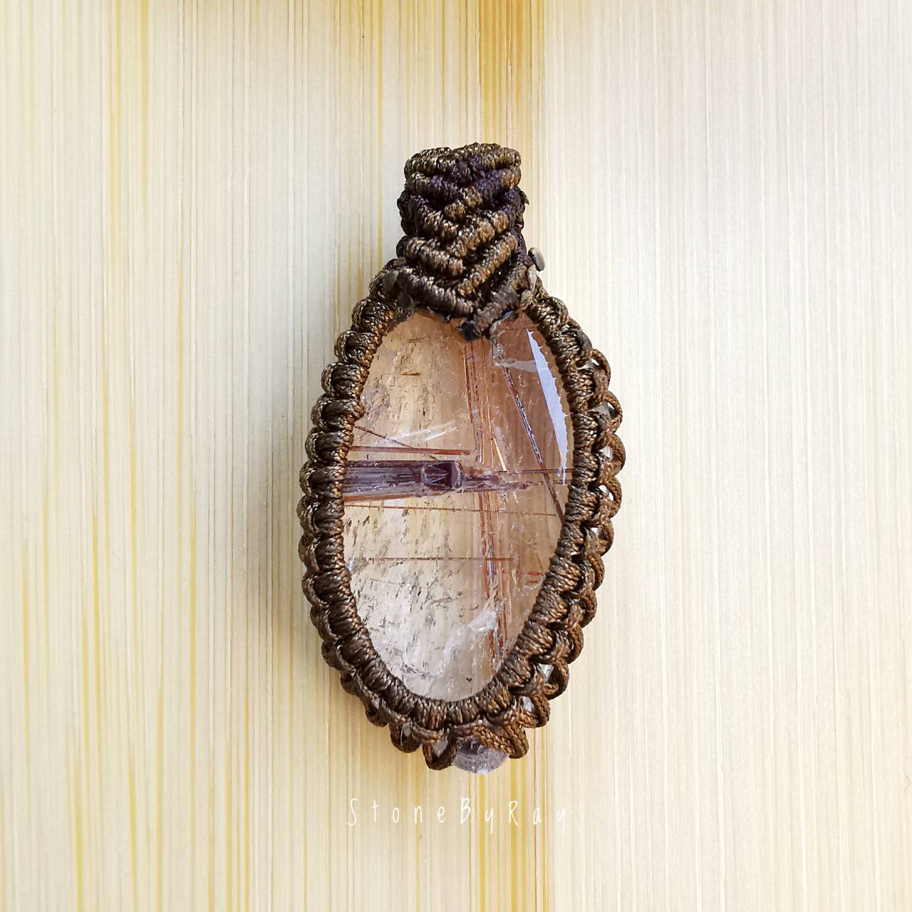 สร้อยคอเงินจี้หินไหมเศรษฐี