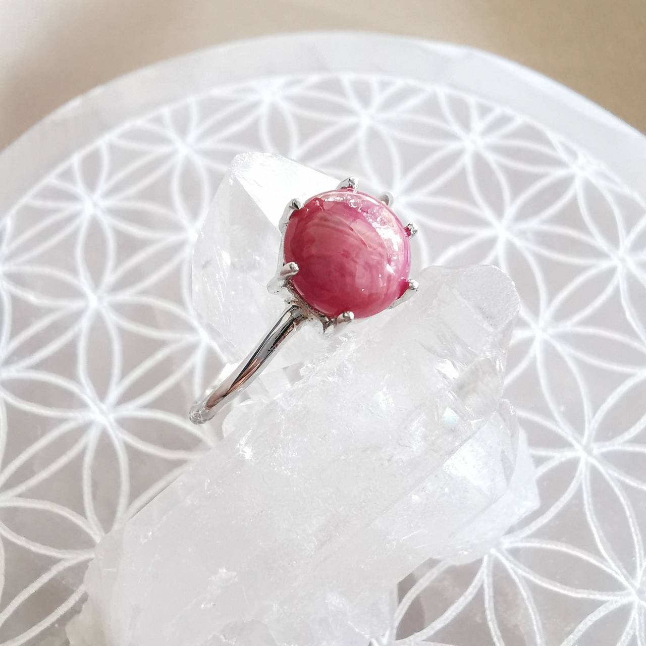แหวนเงินพลอยทับทิม Ruby