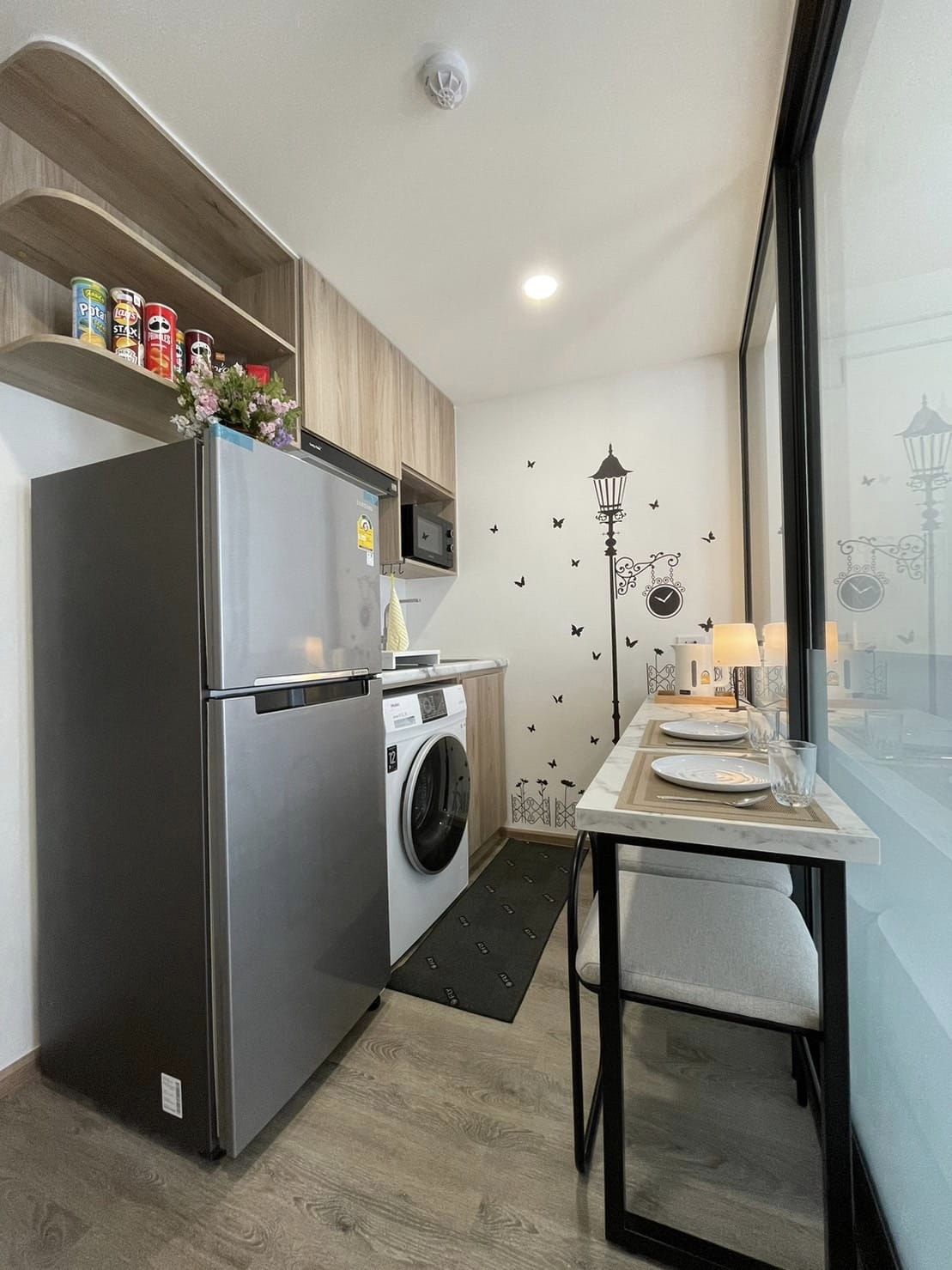 ให้เช่าคอนโด ONEDER Kaset (วันเดอร์ เกษตร) ตกแตงสวยมีเครื่องซักผ้าพร้อมอยู่