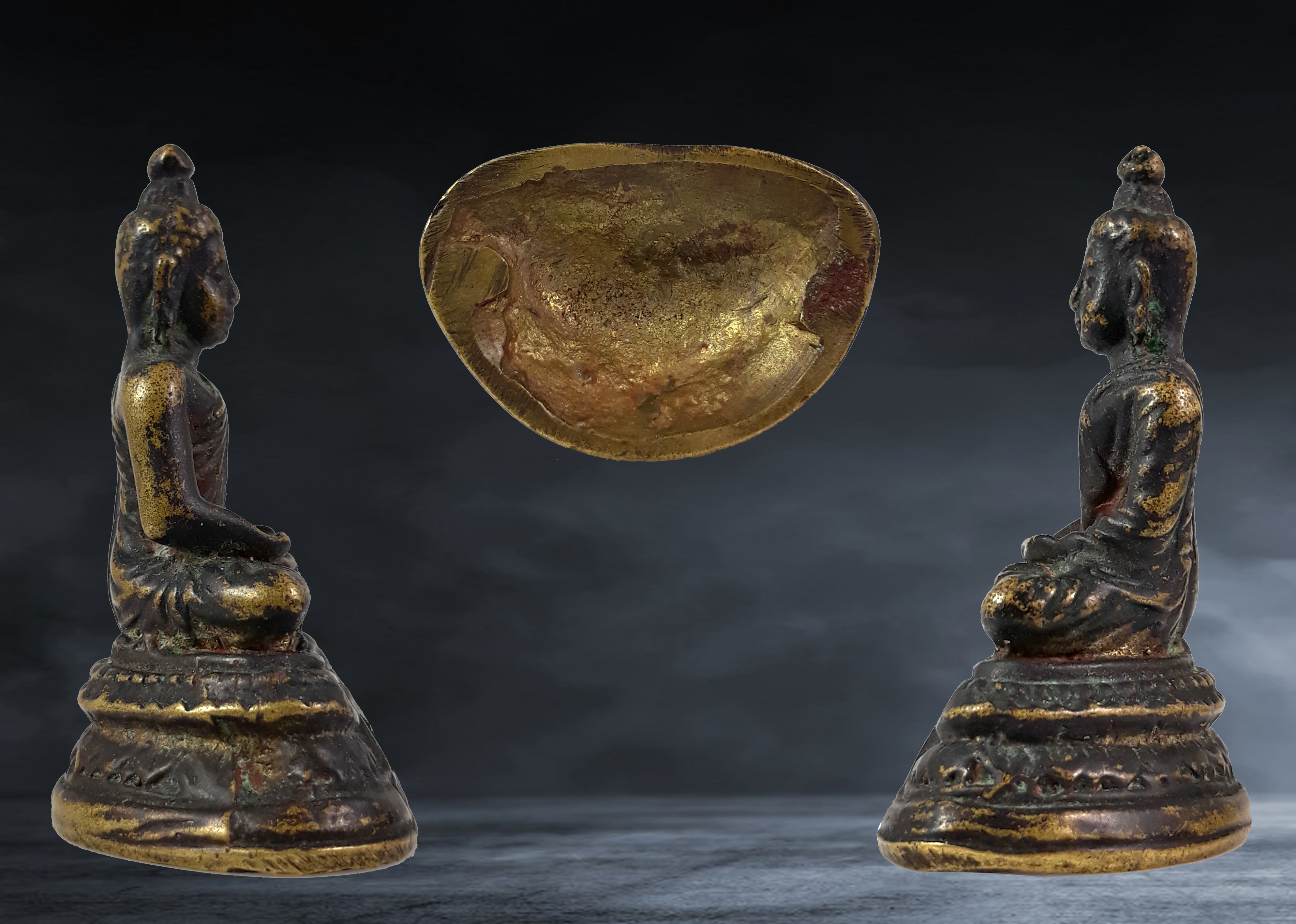 พระบูชาหน้ารถ หลวงพ่อสระปลาแดง วัดดอนตาล จ.ชัยนาท หน้าตัก ๑.๔ นิ้ว