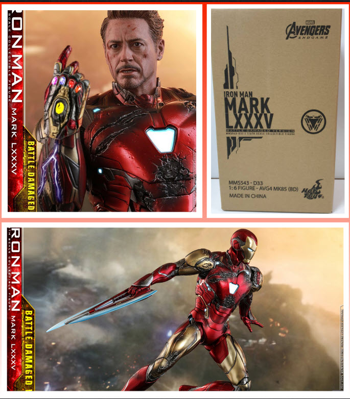 650801 MMS543D33 - Avengers: Endgame - 1/6th scale Iron Man Mark LXXXV (Battle Damaged Version) Collectible Figure
