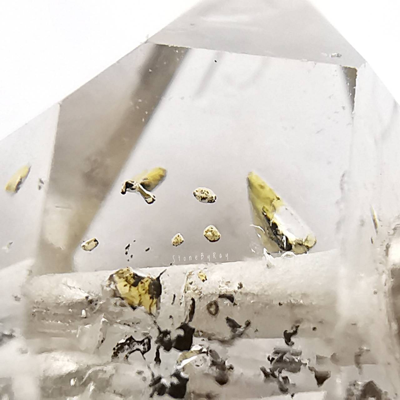 สร้อยคอเงินจี้หินเฮอร์คิเมอร์ไดม่อน Golden Enhydro Herkimer Diamond