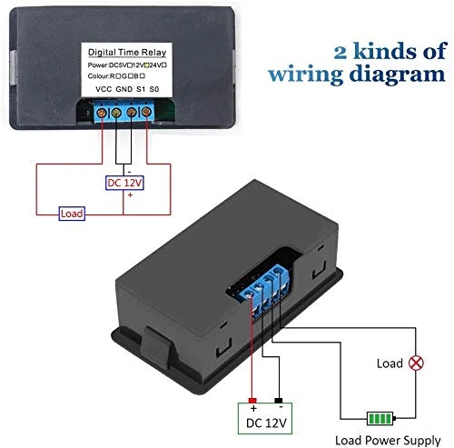 DC12V / AC110V-220V Timer Relay DC 12V 20A สวิตช์รีเลย์ตั้งเวลา เปิด/ปิด อัตโนมัติ