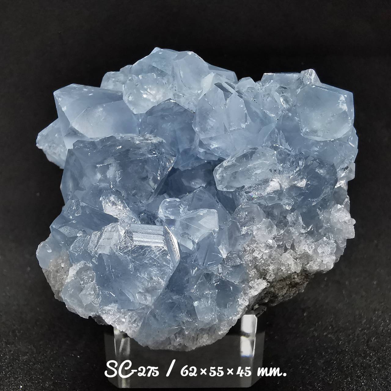 หินเซเลสไทน์ผลึกธรรมชาติ Celestine