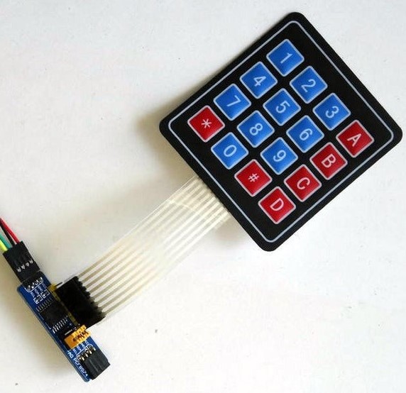 I2C Matrix 4x4 Keypad คีย์แพ็ด ปุ่มกด 4x4 แบบ I2C (พร้อมโมดูลขยายขาแบบ I2C)