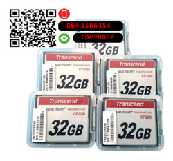TransCend,CF Card,32GB,Industrial Grade,CF220I,CompactFlash,(SLC),สำหรับเครื่องจักร,CNC
