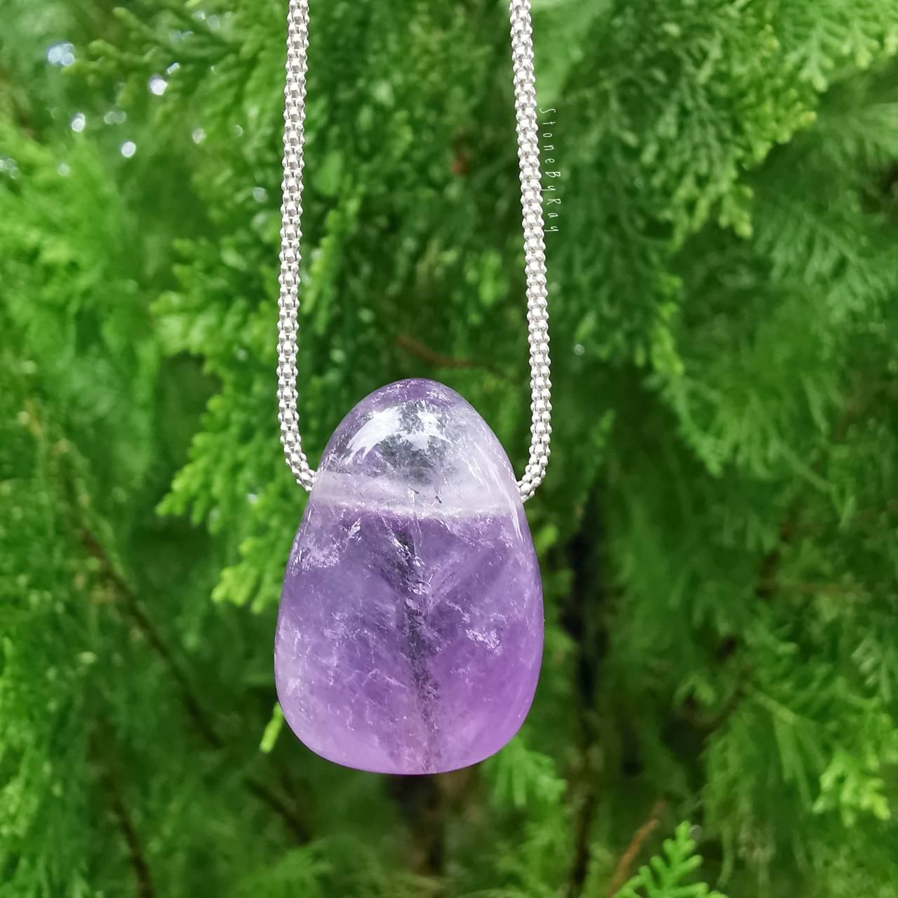 สร้อยคอเงินจี้หินอเมทิสต์ Amethyst