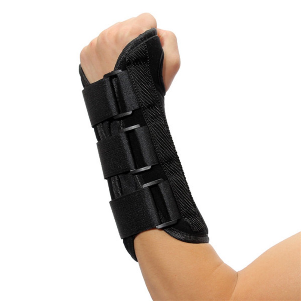 เฝือกแขน เฝือกมือ ผ้ารัดข้อมือ ที่ดามมือ สำหรับมือซ้าย Wrist Support Brace for Left Hand (สีดำ)