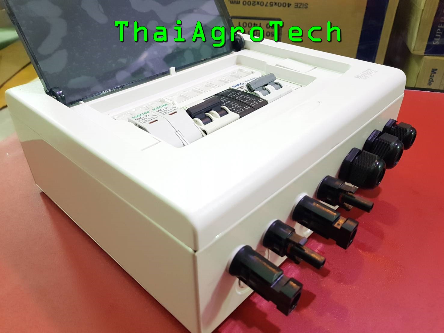 AC-DC combiner box 1string สำหรับระบบโซล่าเซลล์ระบบออนกริดขนาด 1.5kw-3kw