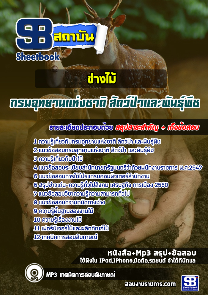 แนวข้อสอบช่างไม้ กรมอุทยานแห่งชาติ สัตว์ป่า และพันธุ์พืช 2567 - 68 [พร้อมเฉลย]