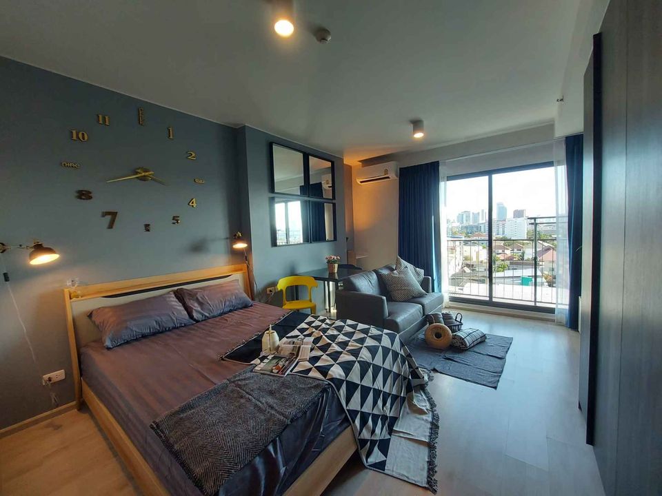 ให้เช่าคอนโด IDEO Ratchada - Sutthisan (ไอดีโอ รัชดา - สุทธิสาร) - ห้องเฟอร์พร้อมเครื่องใช้ไฟฟ้ามีเครื่องซักผ้า - การเดินทาง: 400 ม.จาก mrt สุทธิสาร