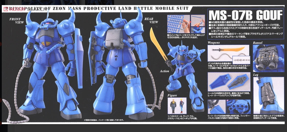 Bandai 4573102615855 MG 1/100 Gouf ver 2.0 3800เยน