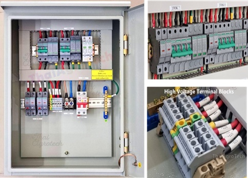 AC-DC combiner box 2string DC 1000V, 20A, AC RCCB 2P 40A/63AF 1phase (ตู้เหล็ก ธรรมดา เบอร์3 400x570x200 KBSS9003mm. KJL)