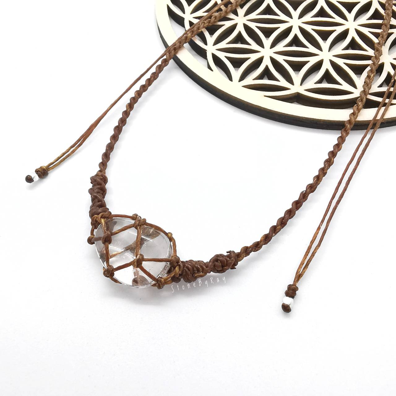 สร้อยคอเชือกจี้หินคริสตัลควอตซ์ Crystal Quartz