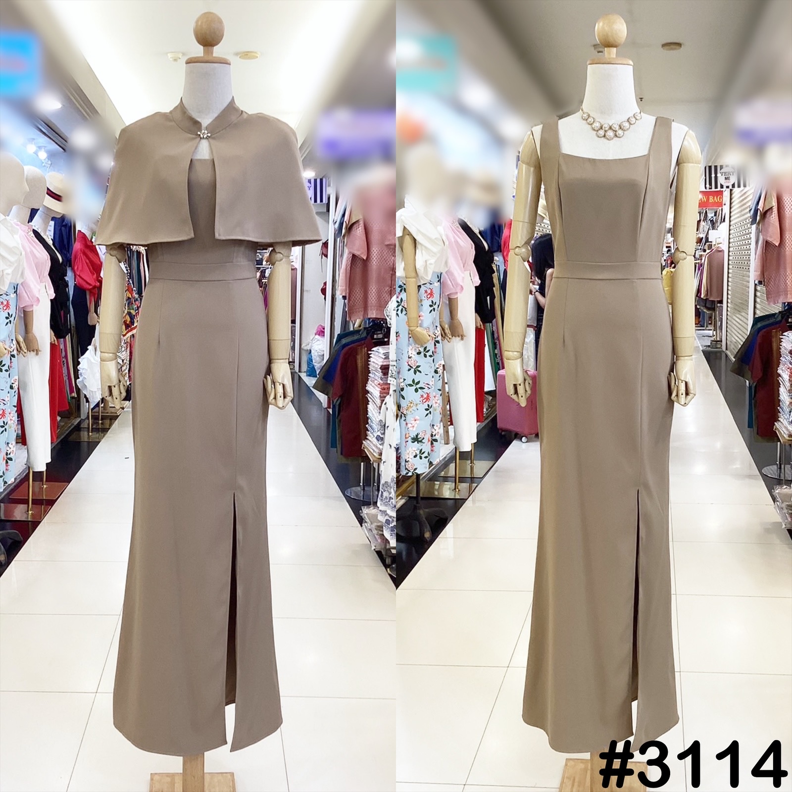 kudapy เดรสยาวตรุษจีนทันสมัย แต่งปกสวย สีขาว,ฟ้า, แดง, น้ำตาล, ชมพู