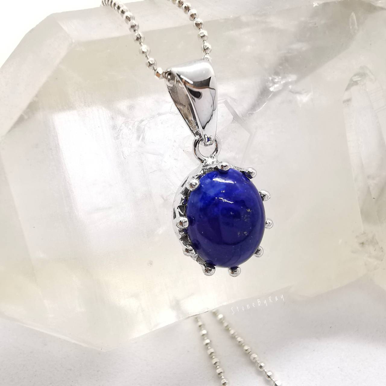 สร้อยคอเงินจี้หินลาพิสลาซูลี Lapis Lazuli