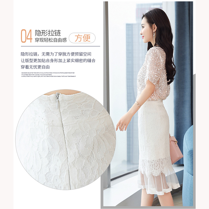 kudapy ชุดเซ็ทเสื้อ+กระโปรงสีครีม