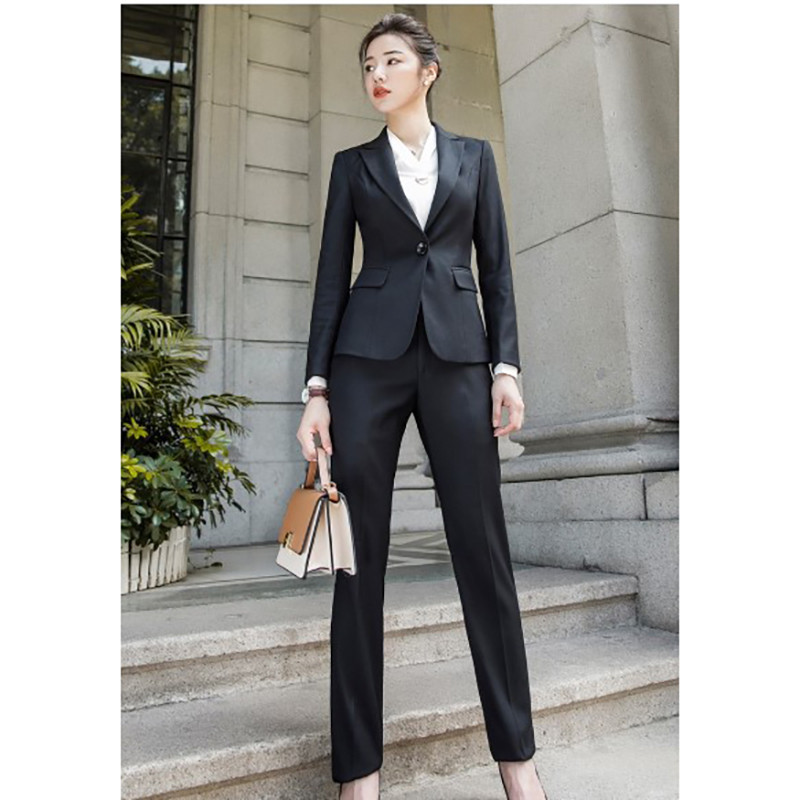 kudapy ชุดสูทผู้หญิงสีดำ ทรงมาตราฐานใส่ทำงานออกงานได้ มีให้เลือก ทั้งกางเกงและกระโปรง