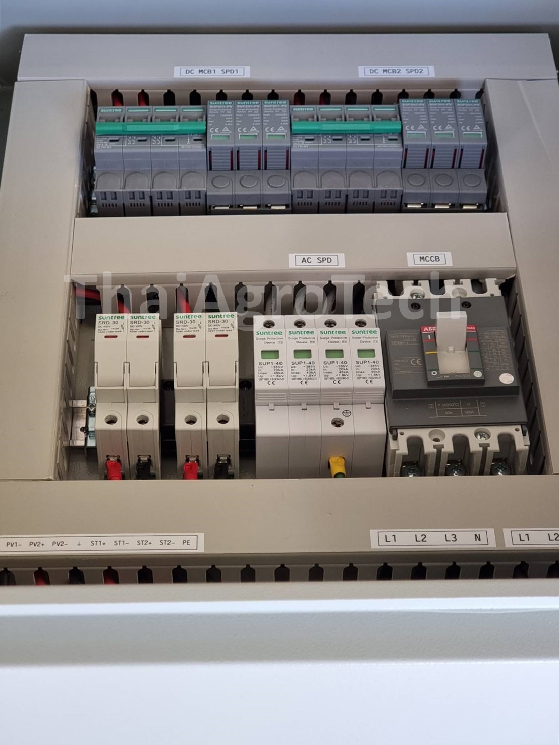 ตู้คอมบายเนอร์สำหรับระบบโซล่าเซลล์ออนกริดขนาด 10-20 กิโลวัตติ์ 3เฟส AC-DC Combiner box 10-20Kw แบบ DC 1000V, 2 String 3Phase