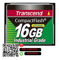 TransCend, CF200I, 16Gb, CompactFlash Card, (CF),(TS512MCF200I)