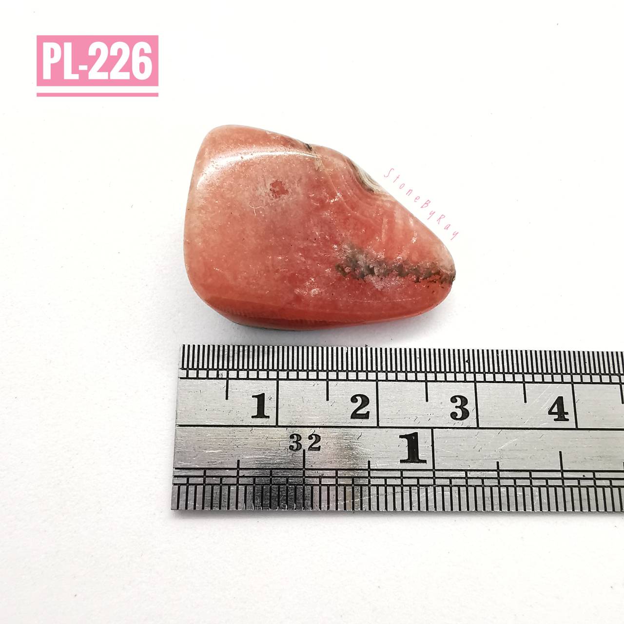 หินโรโดโครไซต์ขัดเงาทรงธรรมชาติ Rhodochrosite